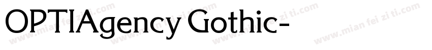 OPTIAgency Gothic字体转换